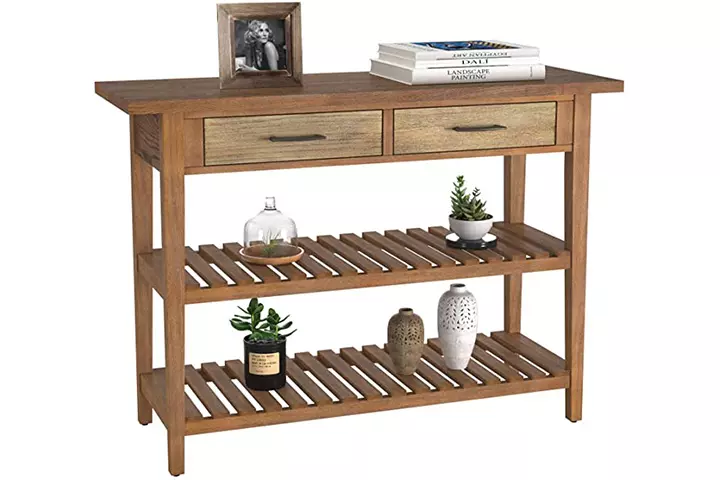 HOMECHO Rustic Console Sofa Table