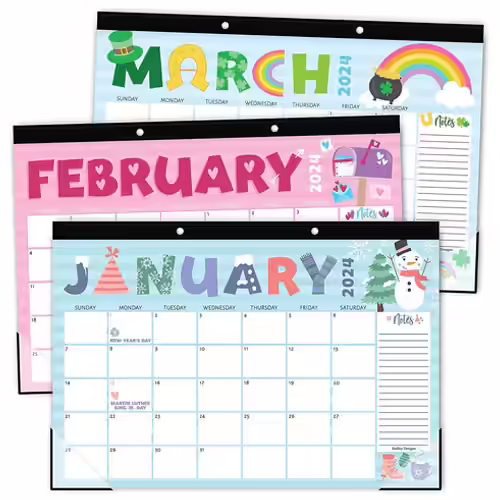 Hadley Designs Doodle Large Desk Calendar Pad