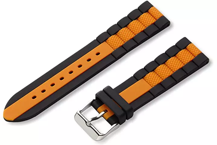 Hadley-Roma Men’s Genuine Silicone Watch Strap