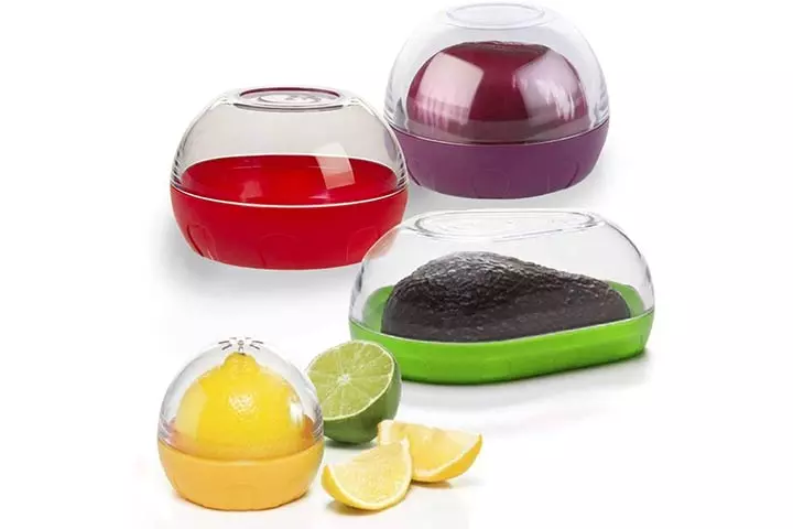 Happy Sales Onion, Tomato, Citrus, And Avocado Keeper Set