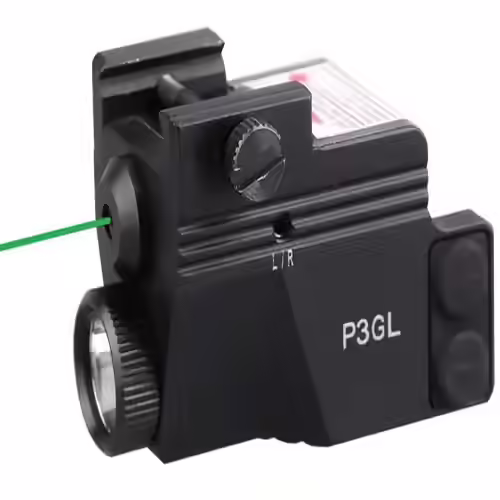 HiLight Strobe Pistol Flashlight And Green Laser Sight Combo