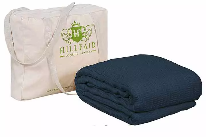 HillFair 100% Certified Organic Cotton Blanket