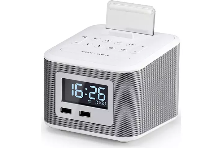 Homtime Bluetooth Alarm Clock Radio Speaker