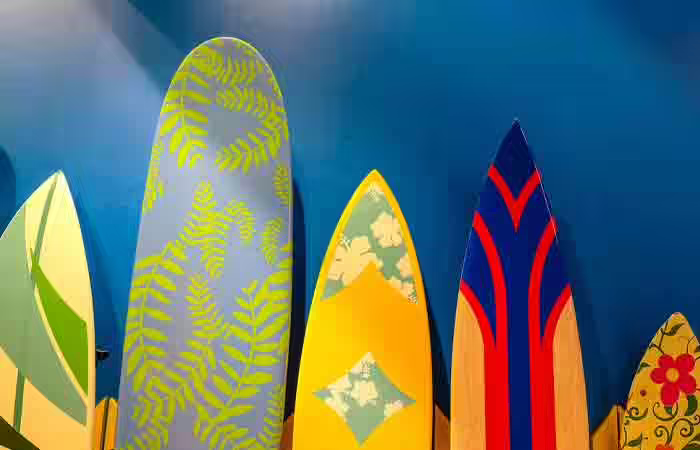 Surfboard as a wedding guest book alternative