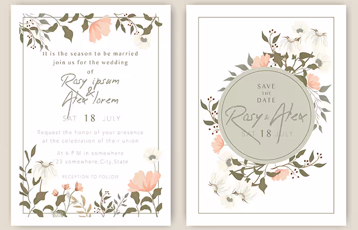 Common wordings in wedding invitations
