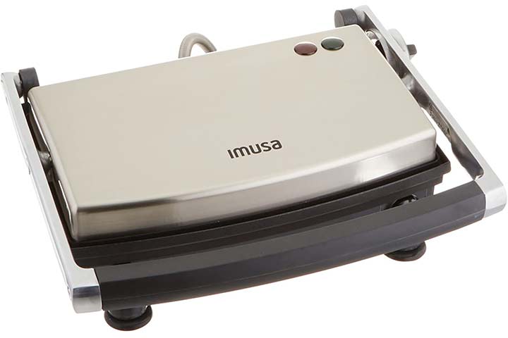 IMUSA USA GAU-80103 Electric Stainless Steel Panini Maker