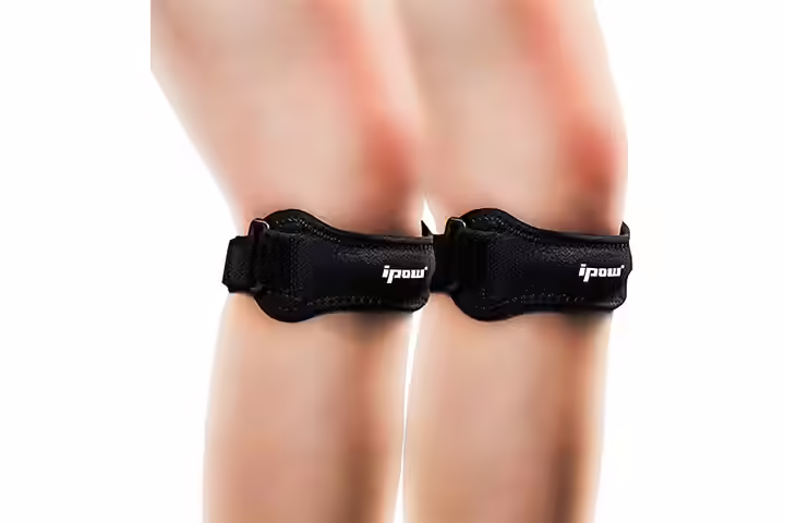 IPOW 2 Pack Knee Pain Relief & Patella Stabilizer &ndash; Black