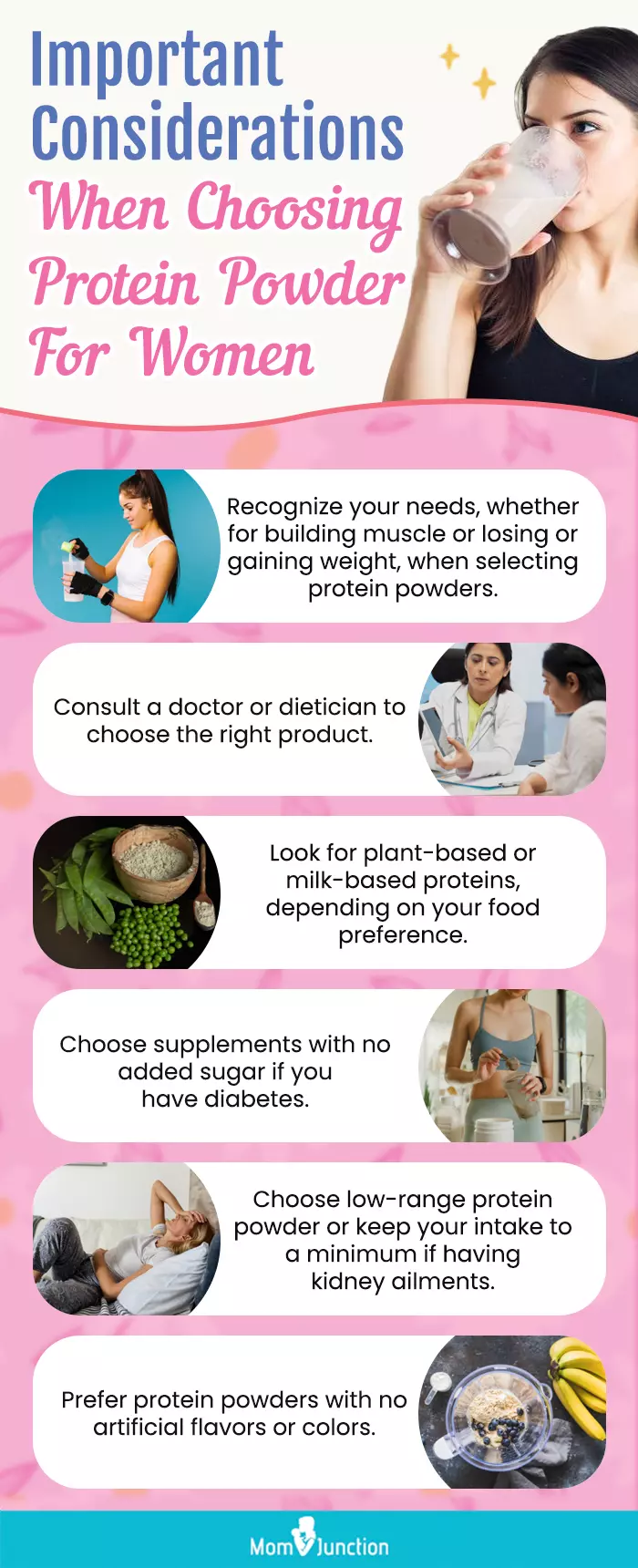 Important Considerations When Choosing Protein Powder For Women (infographic)