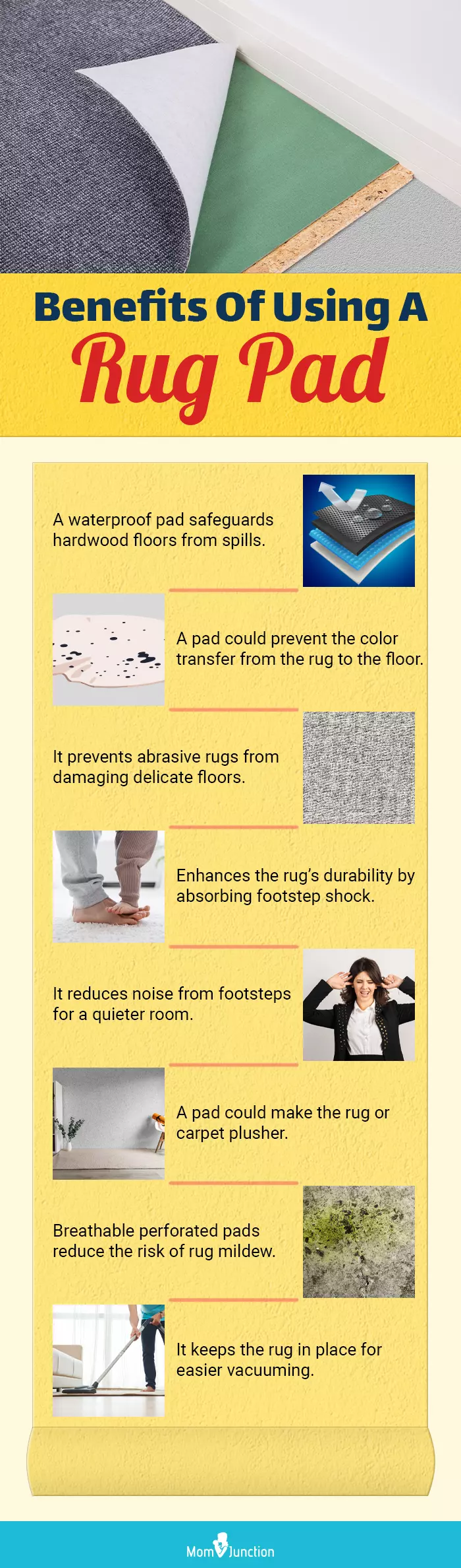 Benefits Of Using A Rug Pad (infographic)