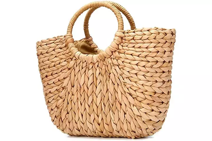 JOSEKO Summer Beach Bag, Women Straw Paper Handbag