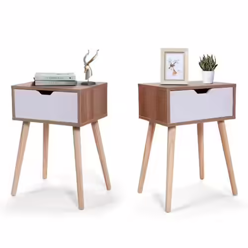 Jaxpety Modern Wood Nightstand