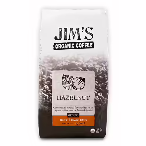 Jim&rsquo;s Organic Coffee &ndash; Hazelnut