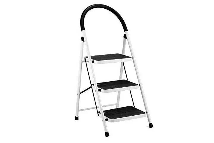 KINGSO 3 Step Ladder Folding Step Stool