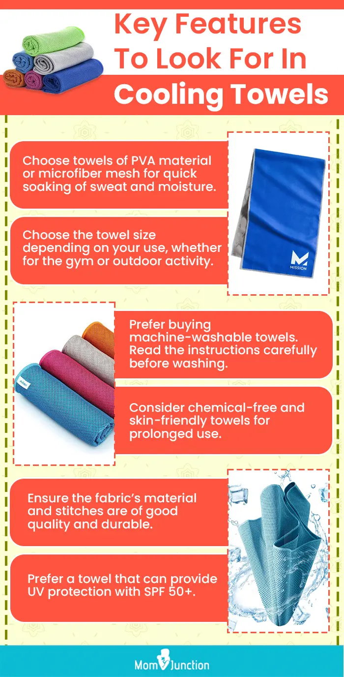 Key Features To Look For In Cooling Towels (infographic)