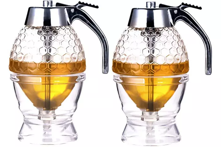 Kingrol 2 Pack Plastic Honey Dispenser