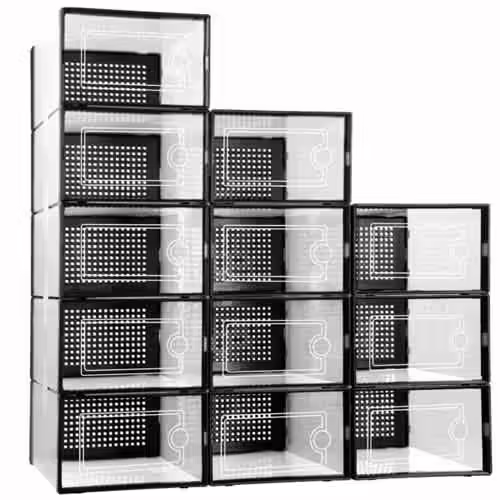 Kuject Large Shoe Organizer Storage Boxes
