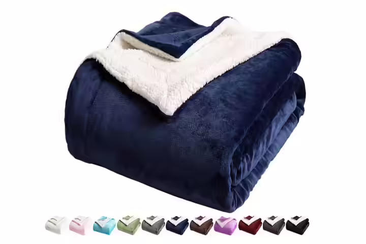LBRO2M Sherpa Fleece Bed Blanket