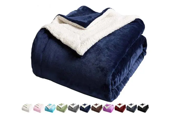 LBRO2M Sherpa Fleece Bed Blanket