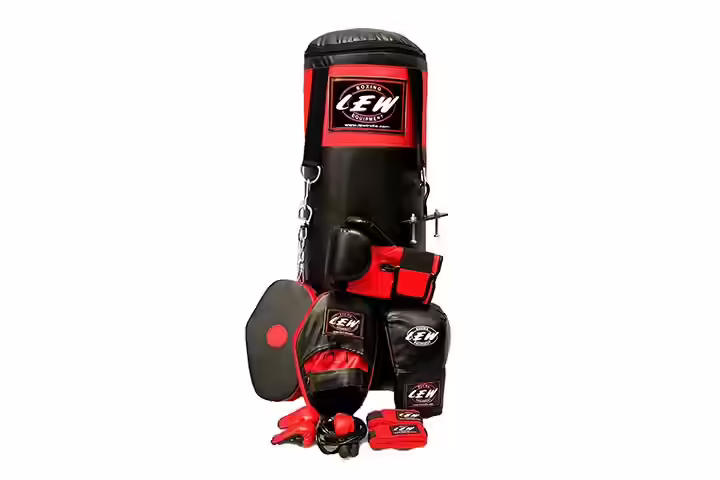 LEW Punching Bag 9-Piece Boxing Set