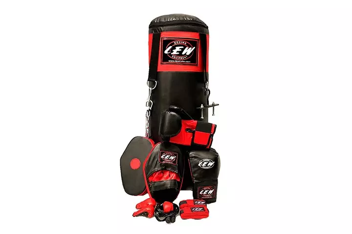 LEW Punching Bag 9-Piece Boxing Set