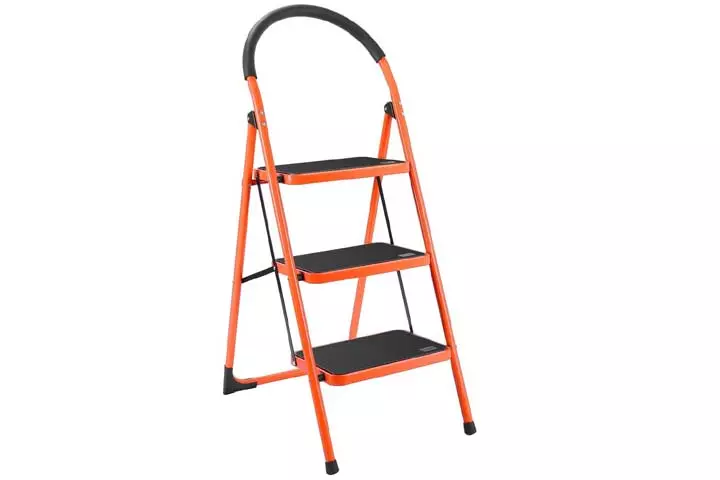 LUISLADDERS Folding 3 Step Ladder