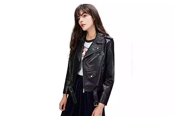 LY Varey Lin Faux Leather Motorcycle Jacket