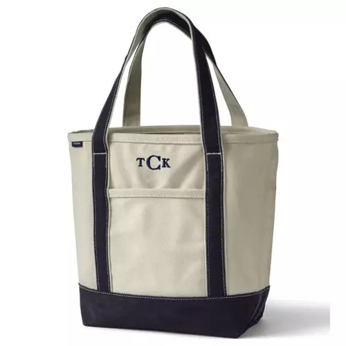 Lands' End Open Top Canvas Tote Bag