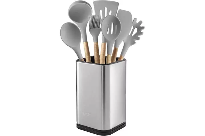 Laxinis World Stainless Steel Kitchen Utensil Holder