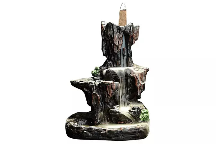 Leafis Waterfall Incense Burner Mountain Tower