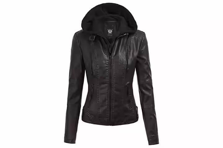 Lock and Love Women’s Moto Biker Jacket
