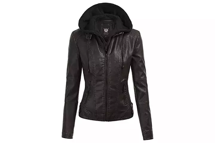 Lock and Love Women’s Moto Biker Jacket