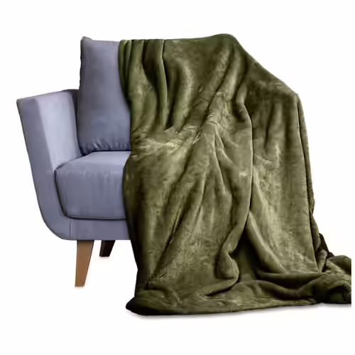 Lux Decor Hannah Linen King Fleece Blanket