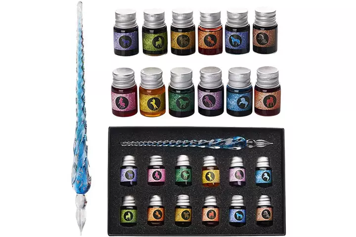 Mancola Glass Dip Pen Ink Set