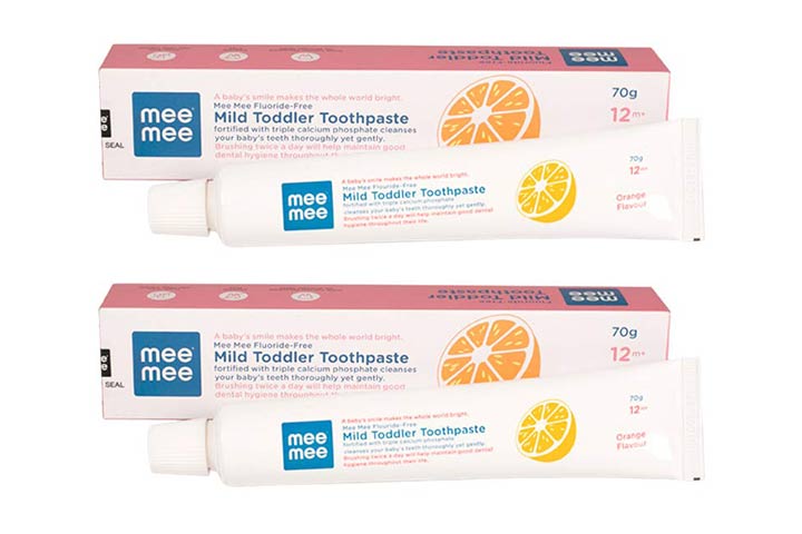 Mee Mee Fluoride-Free Orange Flavor Toothpaste