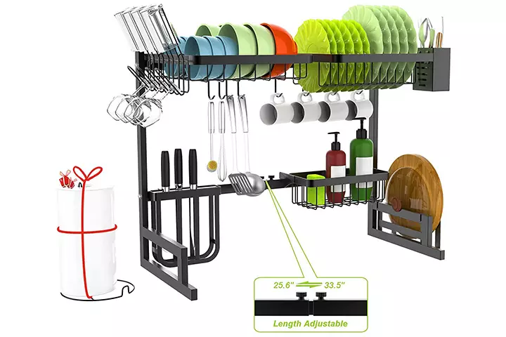 Merrybox Over The Sink Dish Drying Rack