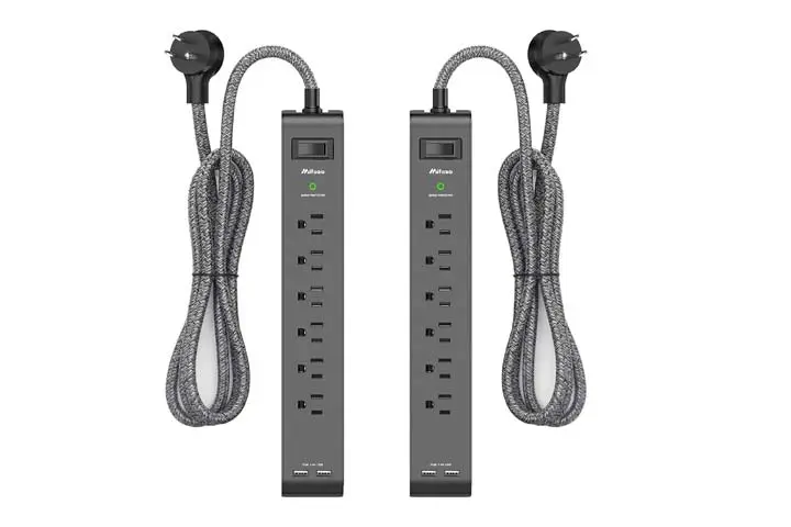 MifasoTwo-Pack Surge Protector Power Strip