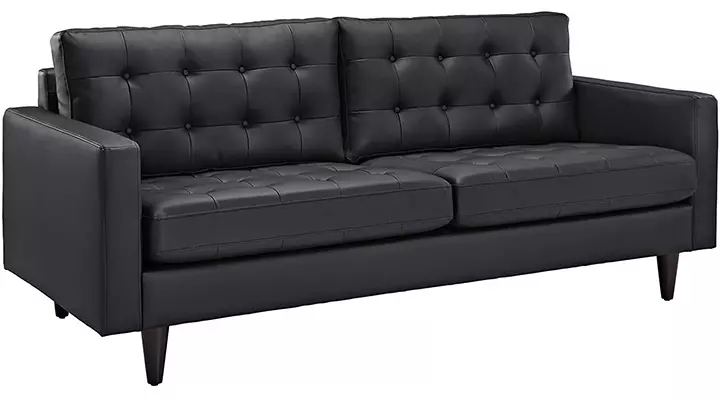 Modway Empress Mid-Century Leather Sofa