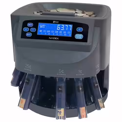 Nadex S540 Pro Coin Counter, Sorter, And Wrapper