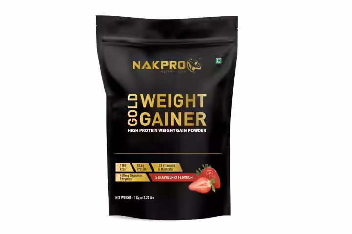 Nakpro Nutrition Gold Weight Gainer Protein Powder Supplement