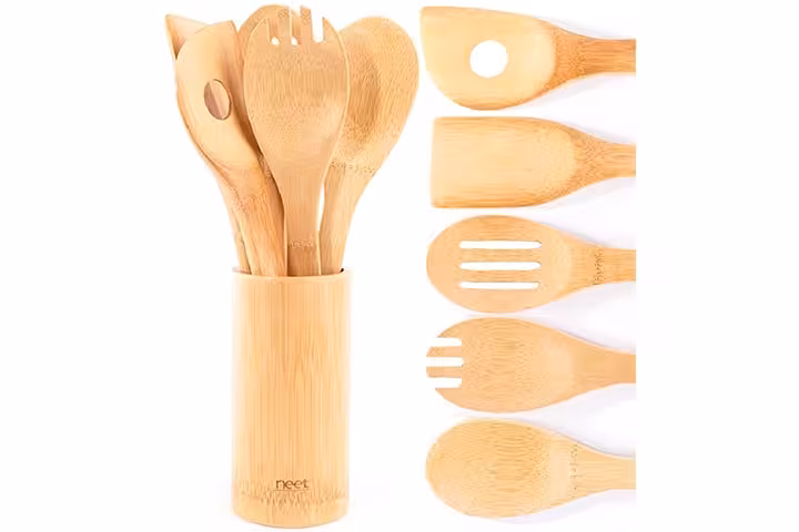 Neet Organic Bamboo Cooking & Serving Utensil Set