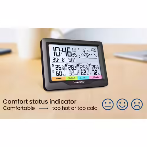 Newentor Weather Station Wireless Indoor Outdoor Thermometer