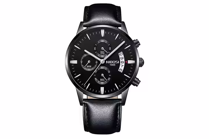 Nibosi Black Dial Men's Chronograph Watch