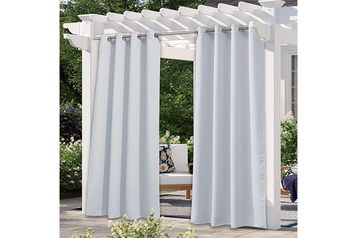 Nice town Greyish White Outdoor Curtain