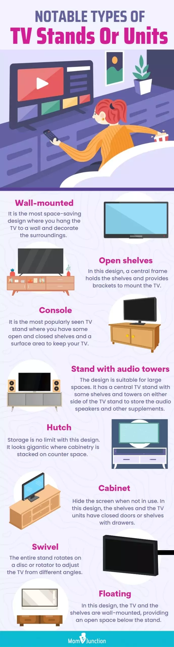 Notable Types Of TV Stands Or Units