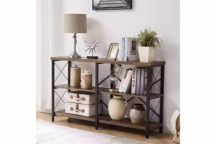 OIAHOMY Industrial Sofa Table