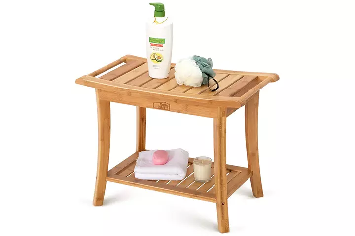 OasisCraft Bamboo Shower Bench