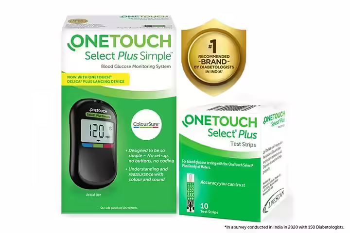 OneTouch Select Plus Simple Glucometer