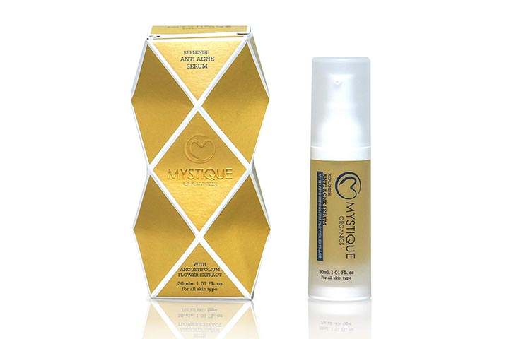 Organic and Paraben-Free Replenish Anti-Acne Face Serum from Mystique Organics