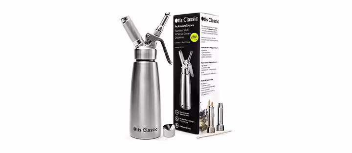 Otis Classic Stainless Steel Gourmet Cream Whipper