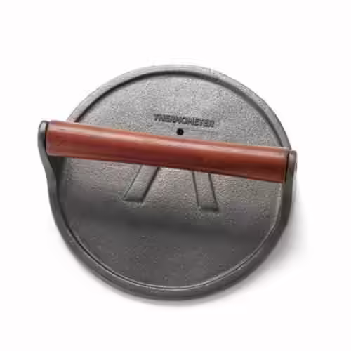 Outset Round Cast Iron Grill Press